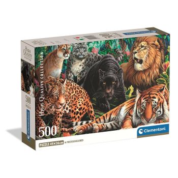 Állatos Wild Cats 500 db-os Compact puzzle Clementoni