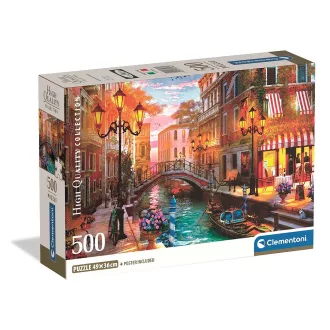   Olaszország Venice Sunset 500 db-os Compact puzzle Clementoni