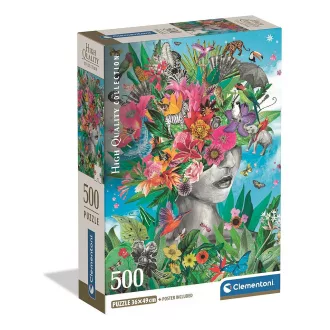   Virágzó gondolatok Head in Jungle 500 db-os Compact puzzle Clementoni