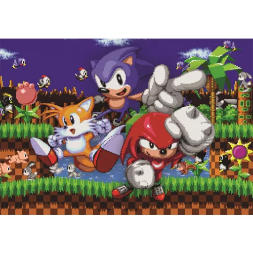 Sonic, a sündisznó 64 Bit 500 db-os Cube puzzle Clementoni