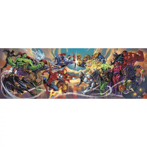 Bosszúállók VS Villains 1000 db-os panorama Compact puzzle Clementoni