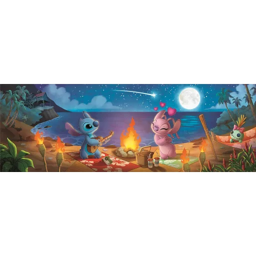 Disney Lilo és Stitch, A csillagkutya 1000 db-os panorama Compact puzzle Clementoni