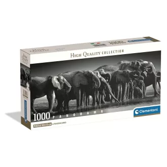  Elefánt Herd of Giants 1000 db-os panorama Compact puzzle Clementoni