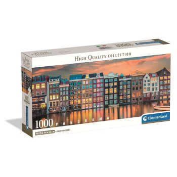   Amsterdam Bright 1000 db-os panorama Compact puzzle Clementoni
