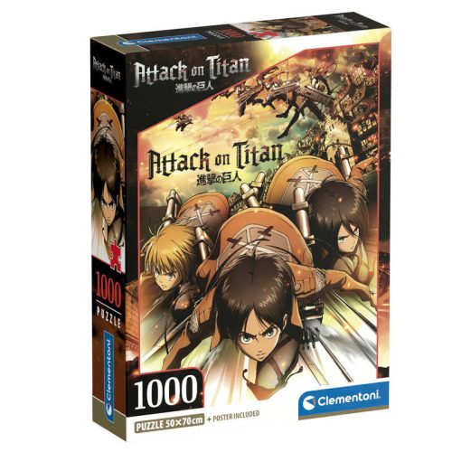 Attack on Titan 1000 db-os puzzle Clementoni