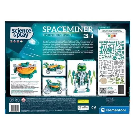 Robot Spaceminer 3 az 1-ben építőjáték Clementoni
