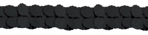 Black, Fekete papír girland 365 cm
