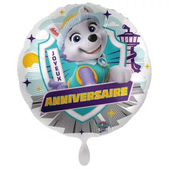 Mancs Őrjárat Snow Cool Joyeux Anniversaire fólia lufi 43cm