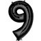 Black óriás szám fólia lufi 9-es, 86*55 cm