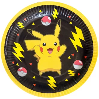 Pokémon Yellow Thunder papírtányér 8 db-os 18cm
