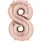 Rose Gold óriás szám fólia lufi 8-as, 86*53 cm