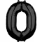Szám Fólia lufi 0-ás, Black 66*50 cm