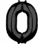 Szám Fólia lufi 0-ás, Black 66*50 cm