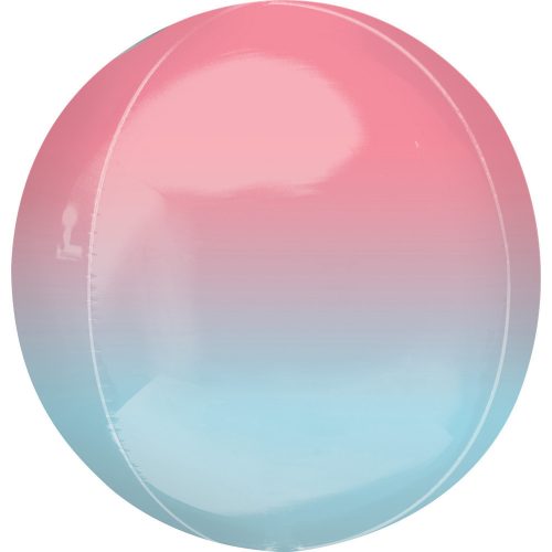 Ombré Pink and Blue Gömb Fólia lufi 40 cm