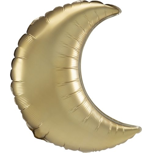 Gold, Arany szatén hold fólia lufi 89 cm