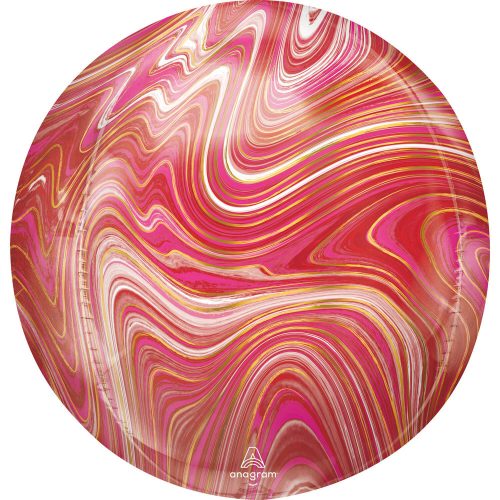 Colorful, Red & Pink gömb fólia lufi 40 cm