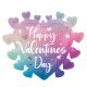 Happy Valentines Day Ombre fólia lufi 68 cm