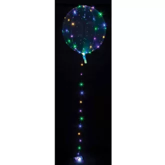 Színesen világító LED lufi, átlátszó