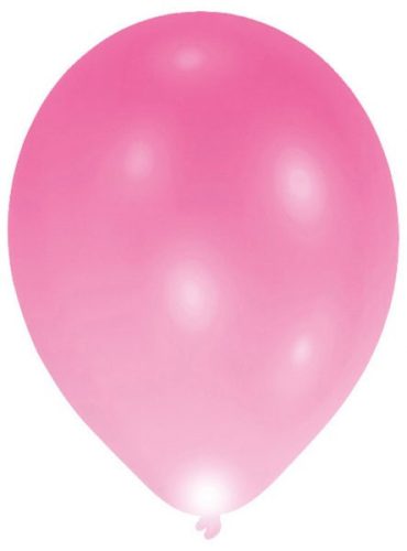 Világító LED léggömb, lufi 5 db-os 11 inch (27,5 cm) Pink