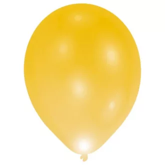 Világító LED Gold léggömb, lufi 5 db-os 11 inch (27,5cm)