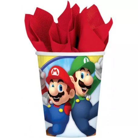 Super Mario papír pohár 8 db-os 250 ml