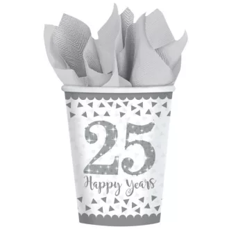   25. Anniversary, Házassági évforduló papír pohár 8 db-os 266 ml