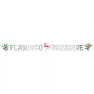 Flamingo Paradise papír felirat 135 cm