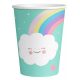 Rainbow and Cloud papír pohár 8 db-os 250 ml