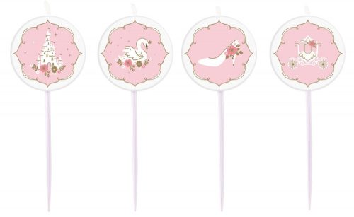 Hercegnő mini tortagyertya, gyertya szett 4 db-os