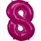 Pink óriás szám fólia lufi 8-as, 83*53 cm