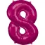 Pink óriás szám fólia lufi 8-as, 83*53 cm