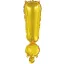 Gold, Arany ! betű fólia lufi, 43 cm