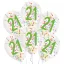 Happy Birthday 21 Droplets konfettivel töltött léggömb, lufi 6 db-os 11 inch (27,5 cm)