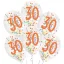 Happy Birthday 30 konfettivel töltött léggömb, lufi 6 db-os
