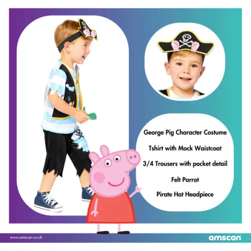 Peppa malac Pirate jelmez 4-6év