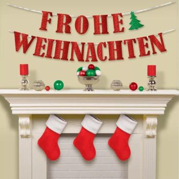 Frohe Weihnachten papír felirat 365cm