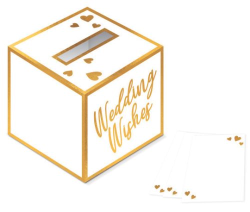Esküvői kívánságdoboz kártyával