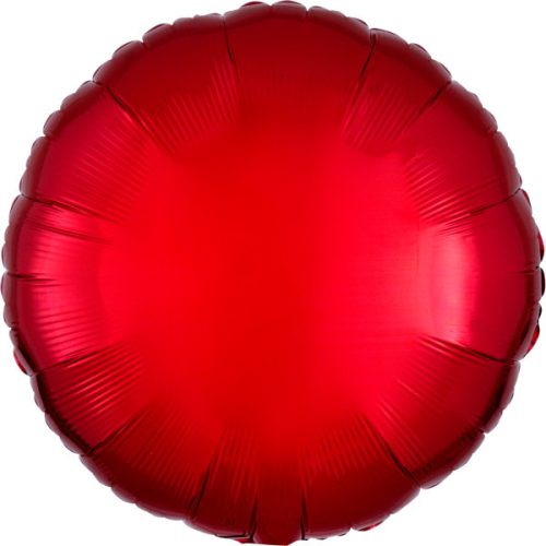Metallic Red kör fólia lufi 43cm