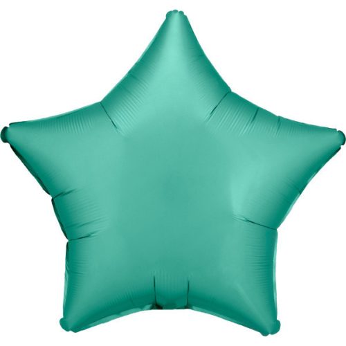 Silk Jade Green csillag fólia lufi 48cm