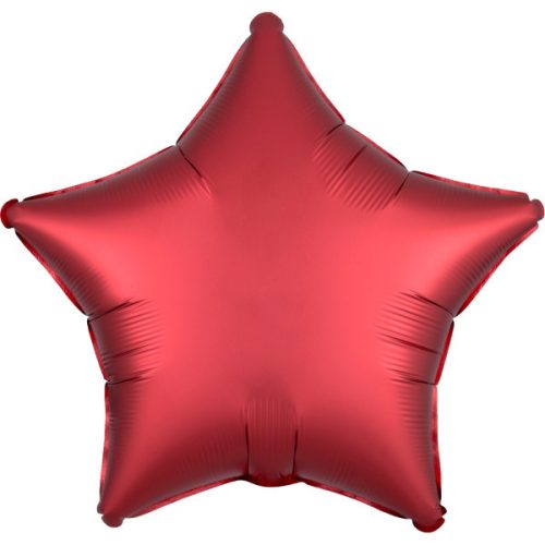 Silk Dark Red csillag fólia lufi 48cm