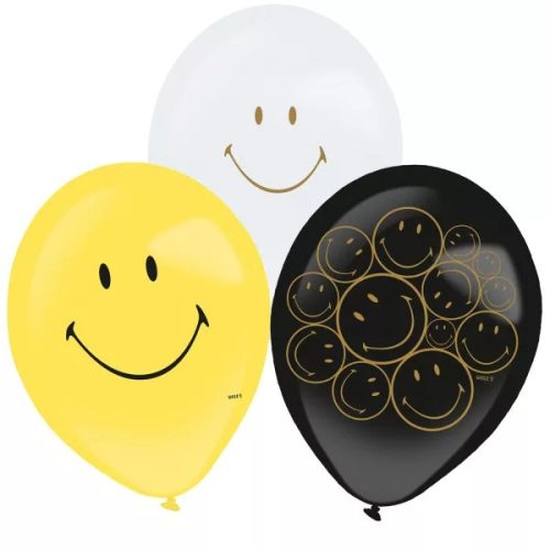 Smiley Originals, Emoji léggömb, lufi 6 db-os 27,5 cm