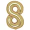 Arany White Gold 8-as szám fólia lufi 86cm