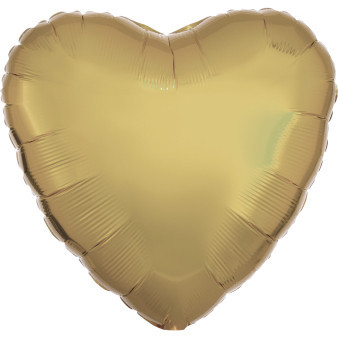 Arany White Gold szív fólia lufi 43cm