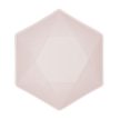 Rózsaszín Vert Decor hatszögletű mélytányér 6 db-os 15,8cm