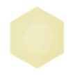 Sárga Vert Decor hatszögletű mélytányér 6 db-os 15,8cm