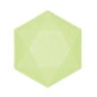 Zöld Vert Decor hatszögletű mélytányér 6 db-os 15,8cm
