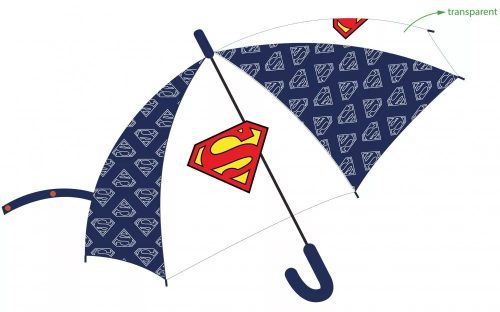 Superman gyerek félautomata átlátszó esernyő