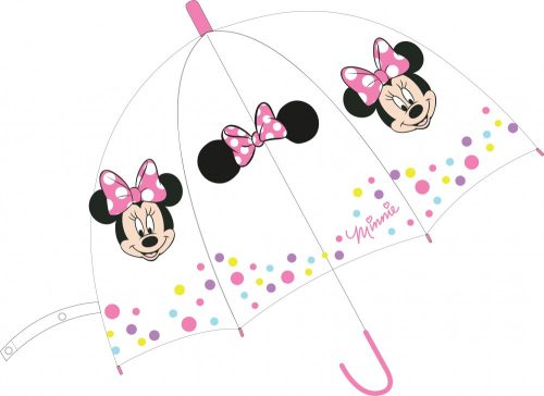 Disney Minnie Gyerek átlátszó félautomata esernyő 68cm