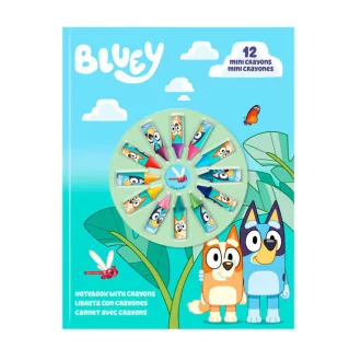 Bluey Life füzet + mini zsírkréta szett