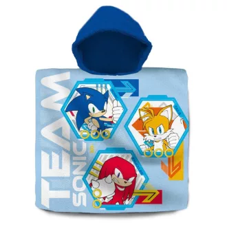 Sonic, a sündisznó Team strand törölköző poncsó (60x120cm)